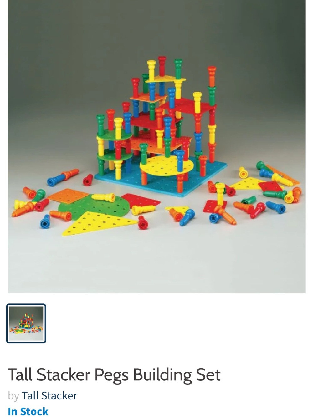 Pegs Building Set - Multi-Color